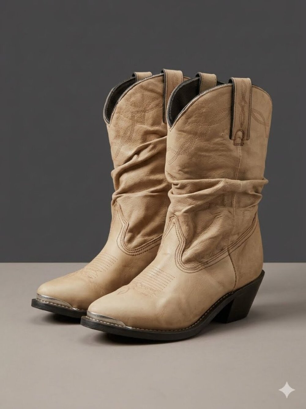 Shyanne Beige Light Tan Western Cowboy Boots